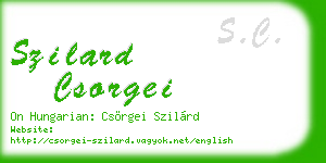 szilard csorgei business card