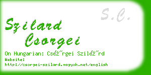 szilard csorgei business card